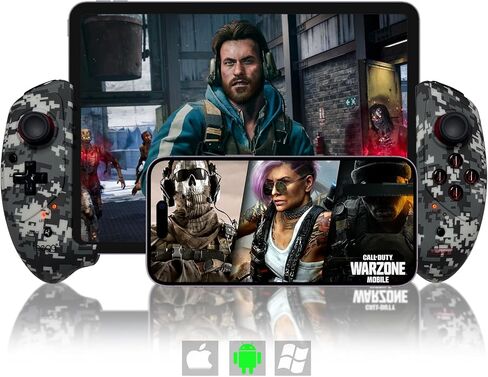 arVin Gaming Controller for iPad/iPad Mini/iPad Air, iPhone 15/14/13/12, iOS, Tablet Android Gamepad for Samsung Galaxy Tab, HUAWEI MatePad, Yoga Tab[within 5-11 inch] PC Game Joystick for COD, Steam in Kuwait