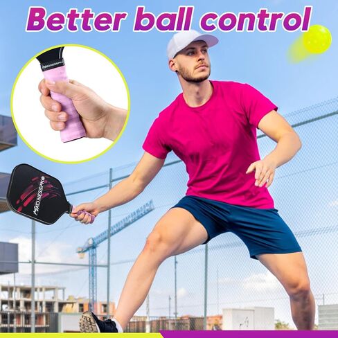 مقبض من السيليكون بمقبض مجداف من Pickleballs، عبوة من قطعتين، غطاء مقبض كرة Pickleball مريح ومريح، ملحقات Pickleballs، زيادة قوة الإمساك، اهتزازات أقل، يساعد على تعرق الأيدي in Saudi Arabia