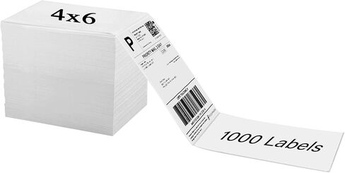 OausTect 4x6 Shipping Label 4000 Fanfold Labels for Rollo, Zebra Direct Thermal Printer, with Perforations in Kuwait