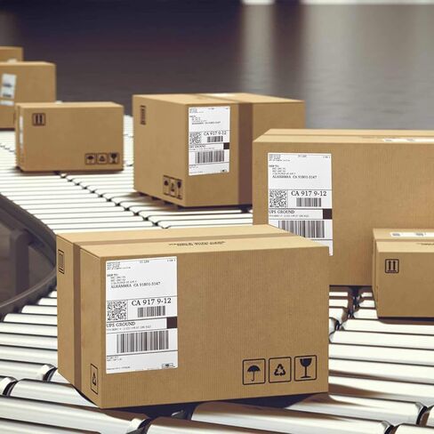 OausTect 4x6 Shipping Label 4000 Fanfold Labels for Rollo, Zebra Direct Thermal Printer, with Perforations in Kuwait