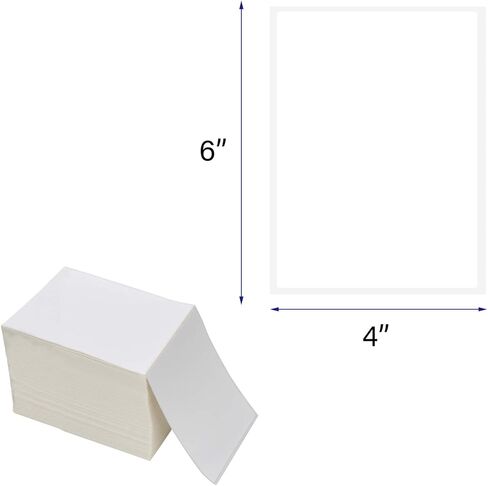 OausTect 4x6 Shipping Label 4000 Fanfold Labels for Rollo, Zebra Direct Thermal Printer, with Perforations in Kuwait
