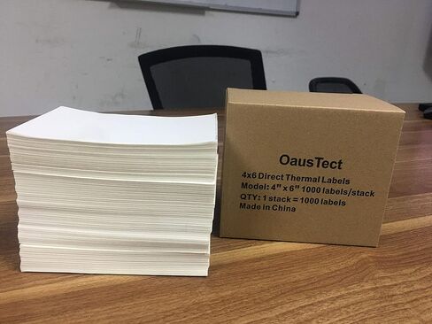 OausTect 4x6 Shipping Label 4000 Fanfold Labels for Rollo, Zebra Direct Thermal Printer, with Perforations in Kuwait