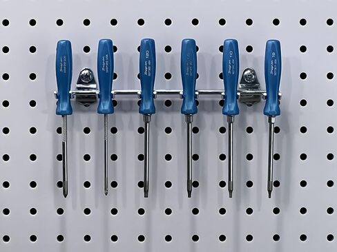 DuraHook fixtures Double Ring Polypropylene Pegboard Hook, Pack of 10, Silver in Saudi Arabia