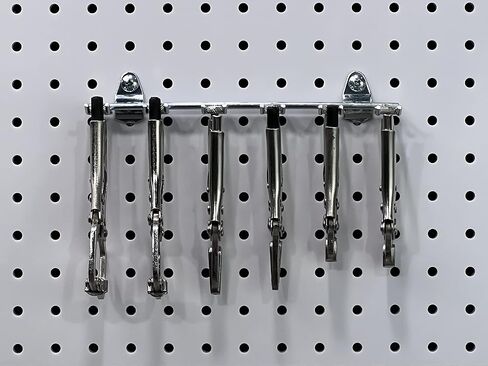 DuraHook fixtures Double Ring Polypropylene Pegboard Hook, Pack of 10, Silver in Saudi Arabia
