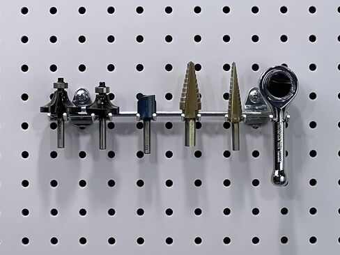 DuraHook fixtures Double Ring Polypropylene Pegboard Hook, Pack of 10, Silver in Saudi Arabia