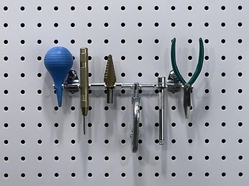DuraHook fixtures Double Ring Polypropylene Pegboard Hook, Pack of 10, Silver in Saudi Arabia