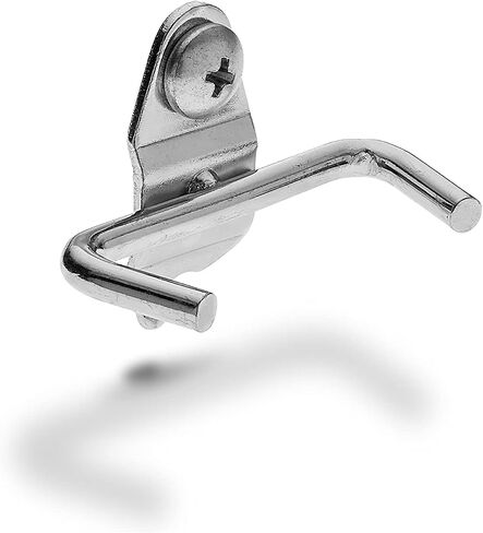 DuraHook fixtures Double Ring Polypropylene Pegboard Hook, Pack of 10, Silver in Saudi Arabia