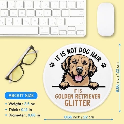 YAZMEEN Funny Text Mouse Pad，Coffee Deadline Chaos Mousepad with Non-Slip Rubber Base，Cute Round Mouse Mat for Laptop Gaming Office Supplies，Stitched Edge Mousepad Home Office Desk Accessories in Kuwait