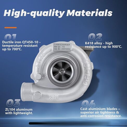 GT3582 GT35 TurboCharger with Gaskets T3 Flange 0.63 Turbine A/R 600HP Universal Turbo Charger Replacement Boost for 2.5L-6.0L Engines in Saudi Arabia
