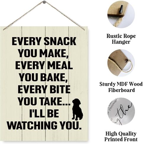 لافتة خشبية للمطبخ، علامة تعريف معلقة، لوحة خشبية مزخرفة للتعليق، ديكور حائط ريفي، لافتة حائط للمطبخ، ديكور منزل المزرعة، علامة معلقة، لوحة خشبية للمطبخ مع حبل معلق in Kuwait