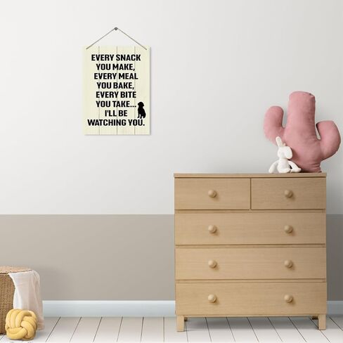 لافتة خشبية للمطبخ، علامة تعريف معلقة، لوحة خشبية مزخرفة للتعليق، ديكور حائط ريفي، لافتة حائط للمطبخ، ديكور منزل المزرعة، علامة معلقة، لوحة خشبية للمطبخ مع حبل معلق in Kuwait