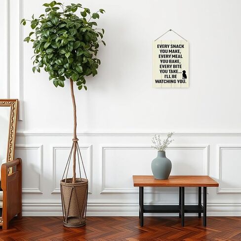 لافتة خشبية للمطبخ، علامة تعريف معلقة، لوحة خشبية مزخرفة للتعليق، ديكور حائط ريفي، لافتة حائط للمطبخ، ديكور منزل المزرعة، علامة معلقة، لوحة خشبية للمطبخ مع حبل معلق in Kuwait