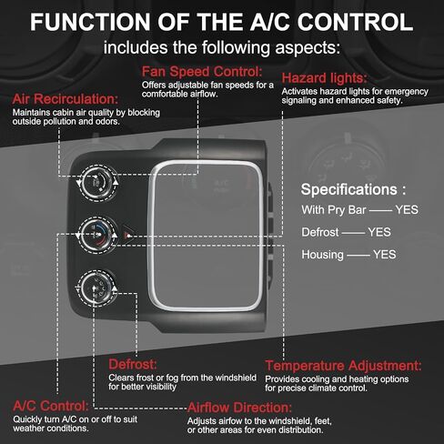 AC Heater Climate Control Unit Heat Defrost Compatible with 2013-2018 RAM 1500 2500 3500 Replace 68268189AA 68105021AC 68105021AD 68105021AE 68105021AF 68226600AA in Saudi Arabia