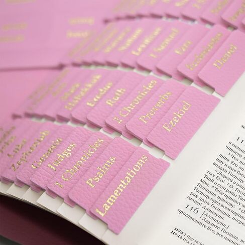 White Leather Bible Tabs, Laminated Bible Tabs for Women Study Bible, Easy to Read and Apply 84 Bible Index Book Tabs in Total (66 Bible Tabs Old and New Testament 18 Blank Tabs) in Kuwait