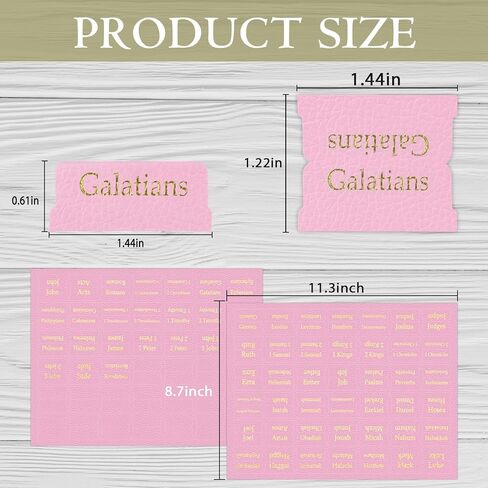 White Leather Bible Tabs, Laminated Bible Tabs for Women Study Bible, Easy to Read and Apply 84 Bible Index Book Tabs in Total (66 Bible Tabs Old and New Testament 18 Blank Tabs) in Kuwait
