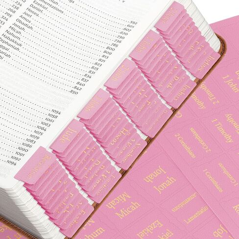 White Leather Bible Tabs, Laminated Bible Tabs for Women Study Bible, Easy to Read and Apply 84 Bible Index Book Tabs in Total (66 Bible Tabs Old and New Testament 18 Blank Tabs) in Kuwait