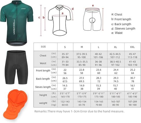 LIXADA Men's Cycling Jersey Short Sleeve with Padded Shorts Quick-Dry Summer Short Bike Clothing Bicycle Shirts Pants Set in Kuwait