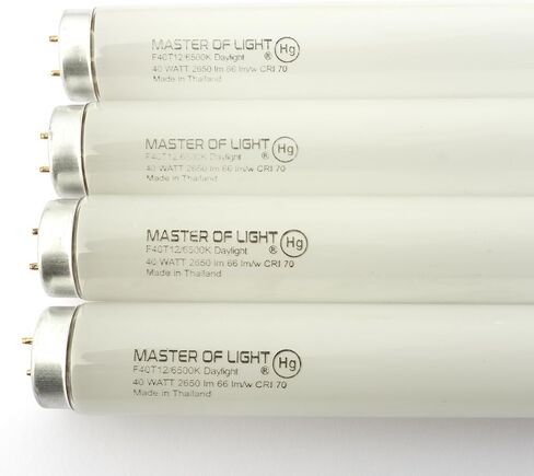 F40/D Daylight (2 Pack) 4 Foot 40 Watt T12 Fluorescent Tube Light Bulb 40W F40T12 Daylight Deluxe 6500K Replaces F40DX F40T12/865/ECO F40SP65/ECO F40DX/ALTO F40/LR/ECO/2P F40T12/DX (2) in Saudi Arabia