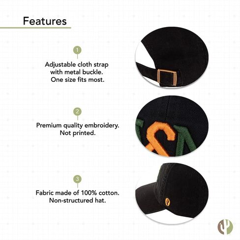 Florida A&M University Baseball Hat FAMU Rattlers Brimmed Embroirderd Hats Cap Adjustable Cloth Strap Adult (Style E) Green in Saudi Arabia