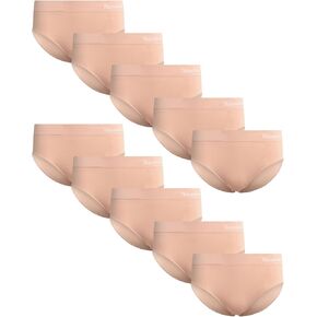 Reebok Women's Hipster Briefs - 10 Pack Breathable Stretch Performance Hipster Panties - Seamless Underwear for Women (S-XL)