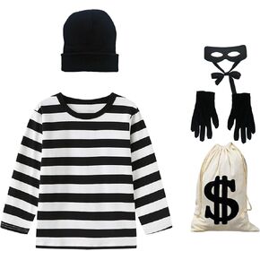Robber Costume Accessories Set Thief Costume Bank Robber Costume For Adult or kid