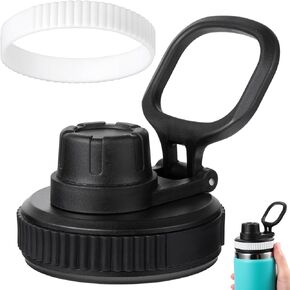 VGHNQ Lid for Hydro Flask, Lids 12 16 18 20 32 40 OZ Wide Mouth Hydro Flask, Cap Replacement Flip Lid for HydroFlask Wide Mouth Water Bottle Top Accessories, Black