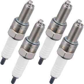 BDFHYK CR9E Spark Plugs Compatible with Aprilia Ducati Kawasaki Suzuki Yamaha Universal Motorcycle Spark Plugs Replacement for 6263 Set of 4