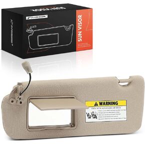 A-Premium Left Driver Side Sun Visor Compatible with Hyundai Sonata 2005-2010, Replace# 852010A250QDQQH, Beige