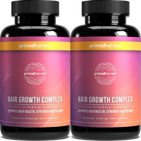 Primal Harvest 1 Pack, Hair Growth Vitamins, Hair Growth for Women & Men - 60 Hair Growth Pills, Natural Hair Thickening Product w/Biotin & Zinc - Hair Supplement, Regrowth Hair Vitamins in Kuwait