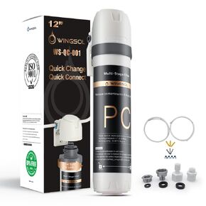 Under Sink Alkaline Water Filter with faucet, Improves pH and Taste, 5-in-1 Function Reduces Heavy Meatal, Chlorine, PFAS, PFOA/PFOS, Odor, Sediment, NSF/ANSI 53&42 Certified Water Filter