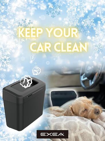 EXEA Car Trash Can with One-Push Open Cup Holder or Door Pocket, Portable Trash Can, Easy to Clean, Used in Car Home Office Interior Accessories, Designed in Japan GS-102 in Saudi Arabia