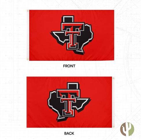 Desert Cactus Texas Tech University Flag Red Raiders Flag Banners 100% Polyester Indoor Outdoor 3x5 feet Flags (Style Y) in Saudi Arabia