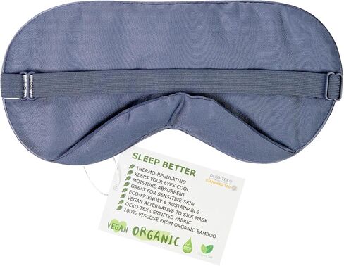 100% Tencel Eye Mask - Sleeping Mask, Sleep Eye Mask Men, Light Blocking Sleep Masks for Women, Sleep+mask Eye Shade Cover for Travel, Night Eye Masks Sleep Blindfold Eye Pillow Blackout Black Eyemask in Saudi Arabia