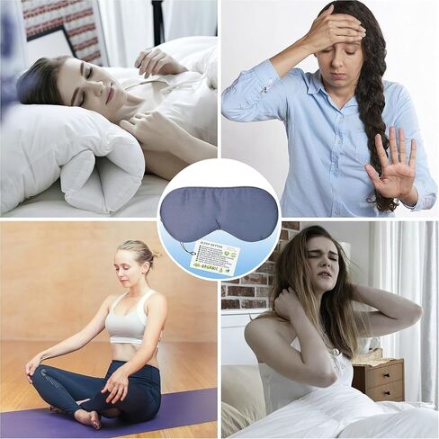 100% Tencel Eye Mask - Sleeping Mask, Sleep Eye Mask Men, Light Blocking Sleep Masks for Women, Sleep+mask Eye Shade Cover for Travel, Night Eye Masks Sleep Blindfold Eye Pillow Blackout Black Eyemask in Saudi Arabia