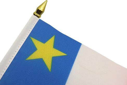 Plain Green Table Flag 4'' x 6'' - Green Solid color Desk Flag 15 x 10 cm - golden spear top - AZ FLAG in Saudi Arabia