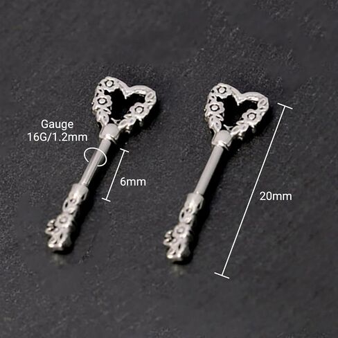 2Pcs 16G Scissors Cartilage Earrings, Surgical Steel Stud Earrings for Helix Piercing, Cartilage Piercing in Saudi Arabia