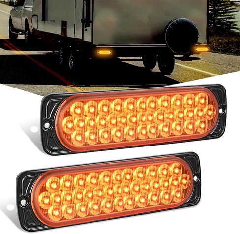 Nilight 5.5 بوصة الألومنيوم الإسكان الذيل ضوء 2 قطعة 24 LED الأحمر تشغيل الفرامل بدوره إشارات علامة ضوء سطح جبل IP67 مقاوم للماء ل 10-30 فولت RV مقطورة تخييم شاحنة حافلة قارب in Saudi Arabia