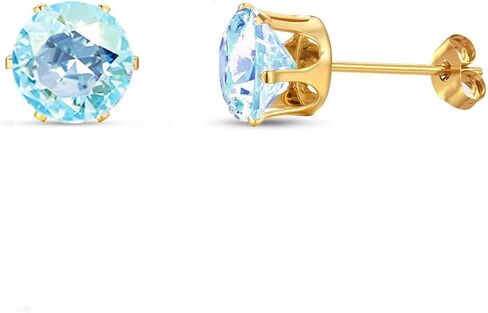 CZ Stud Earrings 18K Gold Plated 316L Stainless Steel Earring Studs Hypoallergenic Cubic Zirconia Stud Earrings For Women in Saudi Arabia