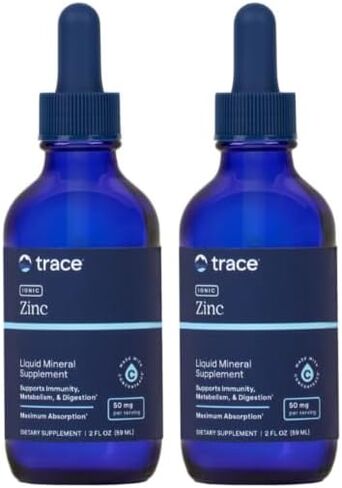 Trace Minerals | Liquid Ionic Zinc | 50 mg Zinc with Magnesium | Supports Immune System, Digestion, Growth, & Development | for Kids and Adults | 45 Servings, 2 fl oz (1 Pack) in Kuwait
