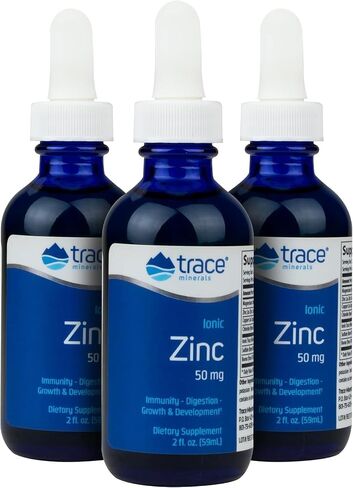 Trace Minerals | Liquid Ionic Zinc | 50 mg Zinc with Magnesium | Supports Immune System, Digestion, Growth, & Development | for Kids and Adults | 45 Servings, 2 fl oz (1 Pack) in Kuwait