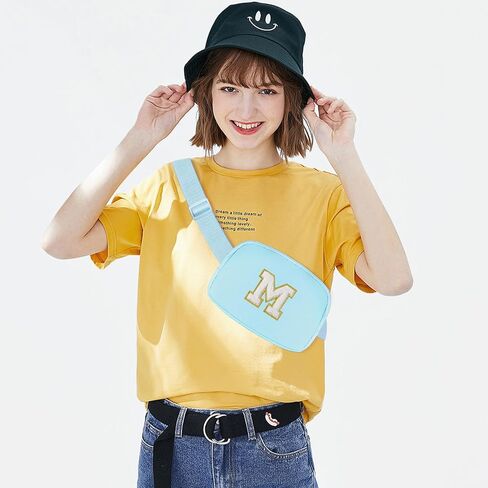 Initial Belt Bag Preppy 4 5 6 7 8 9 10 11 12 13 Year Old Girl Birthday Gifts Cute Crossbody Bags Small Fanny Waist Pack Christmas Trendy Gift for Daughter Granddaughter Women Teen Girl Purple A in Kuwait