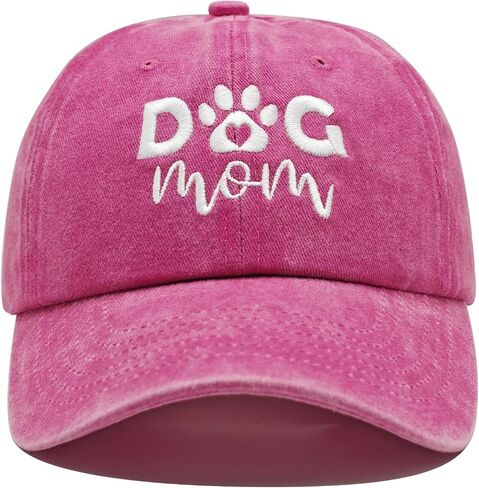 Dog Mom Gifts for Women, Dog Mom Hat, Mothers Day Christmas Birthday Gifts for Dog Lovers - Adjustable Caps in Saudi Arabia