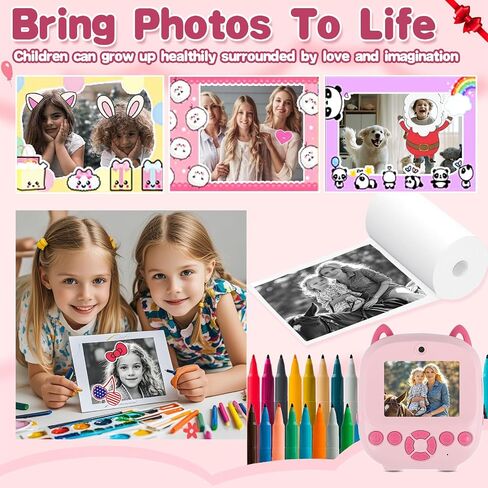 5 Rolls Kids Instant Camera Refill Print Paper, CILSER Kids Camera Thermal Paper Refill for Most Kids Instant Camera, Photo Printer, HD Printing, Waterproof Paper,2.2 x 1.1 Inch(57X25mm)(5) in Saudi Arabia