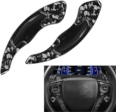 Newsmarts Steering Wheel Paddle Shift Extension, Carbon Fiber Black Steering Wheel Shifter ABS Plastic for Honda Accord 2013-2020, Civic 10th 2016-2021 in Saudi Arabia