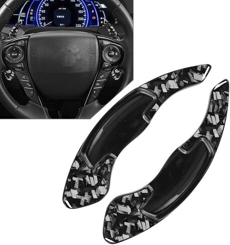 Newsmarts Steering Wheel Paddle Shift Extension, Carbon Fiber Black Steering Wheel Shifter ABS Plastic for Honda Accord 2013-2020, Civic 10th 2016-2021 in Saudi Arabia