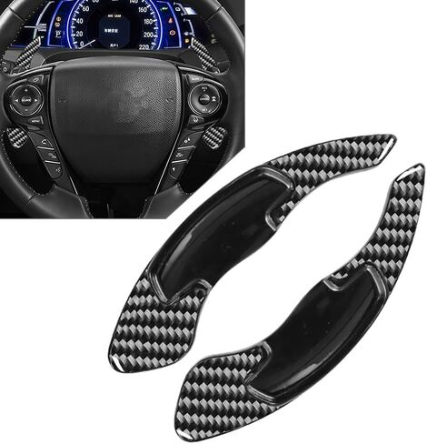 Newsmarts Steering Wheel Paddle Shift Extension, Carbon Fiber Black Steering Wheel Shifter ABS Plastic for Honda Accord 2013-2020, Civic 10th 2016-2021 in Saudi Arabia