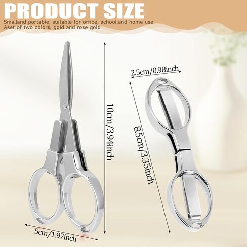 2pcs Folding Scissors Portable Safety Small Travel Scissors Anti Rust Badge Scissors Mini Shear Telescopic Cutter,Little Scissors for Nurse Travel Office Fishing Crafts in Saudi Arabia