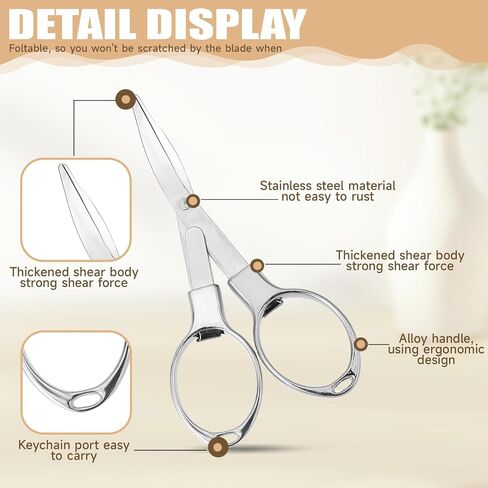 2pcs Folding Scissors Portable Safety Small Travel Scissors Anti Rust Badge Scissors Mini Shear Telescopic Cutter,Little Scissors for Nurse Travel Office Fishing Crafts in Saudi Arabia