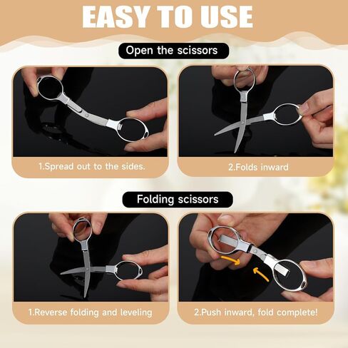2pcs Folding Scissors Portable Safety Small Travel Scissors Anti Rust Badge Scissors Mini Shear Telescopic Cutter,Little Scissors for Nurse Travel Office Fishing Crafts in Saudi Arabia