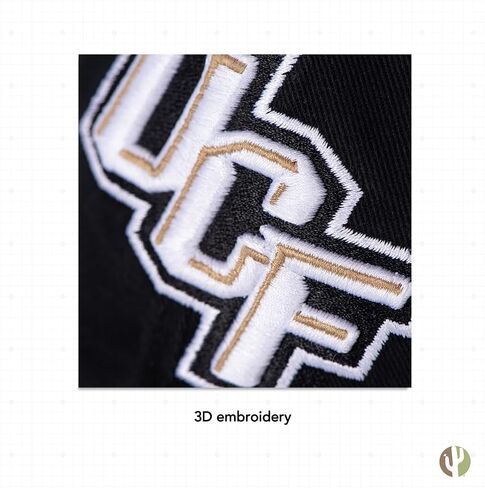 University of Central Florida Baseball Hat Knights UCF Brimmed Embroirderd Hats Cap Adjustable Cloth Strap Adult (Style E) Gray in Saudi Arabia